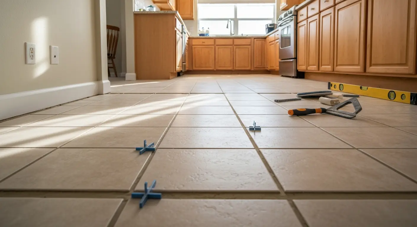 Kitchen flooring installation