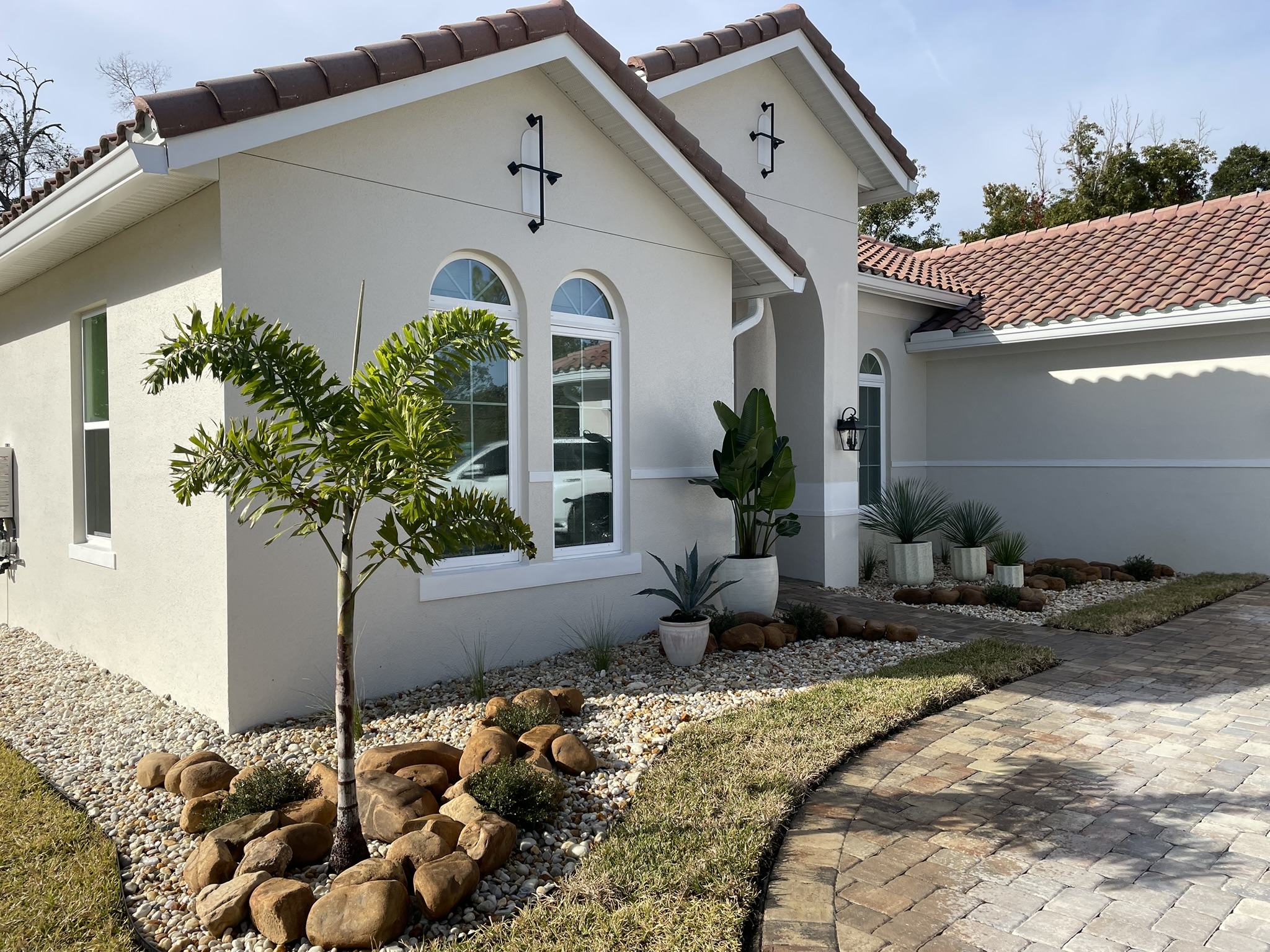 Before home landscape Orlando