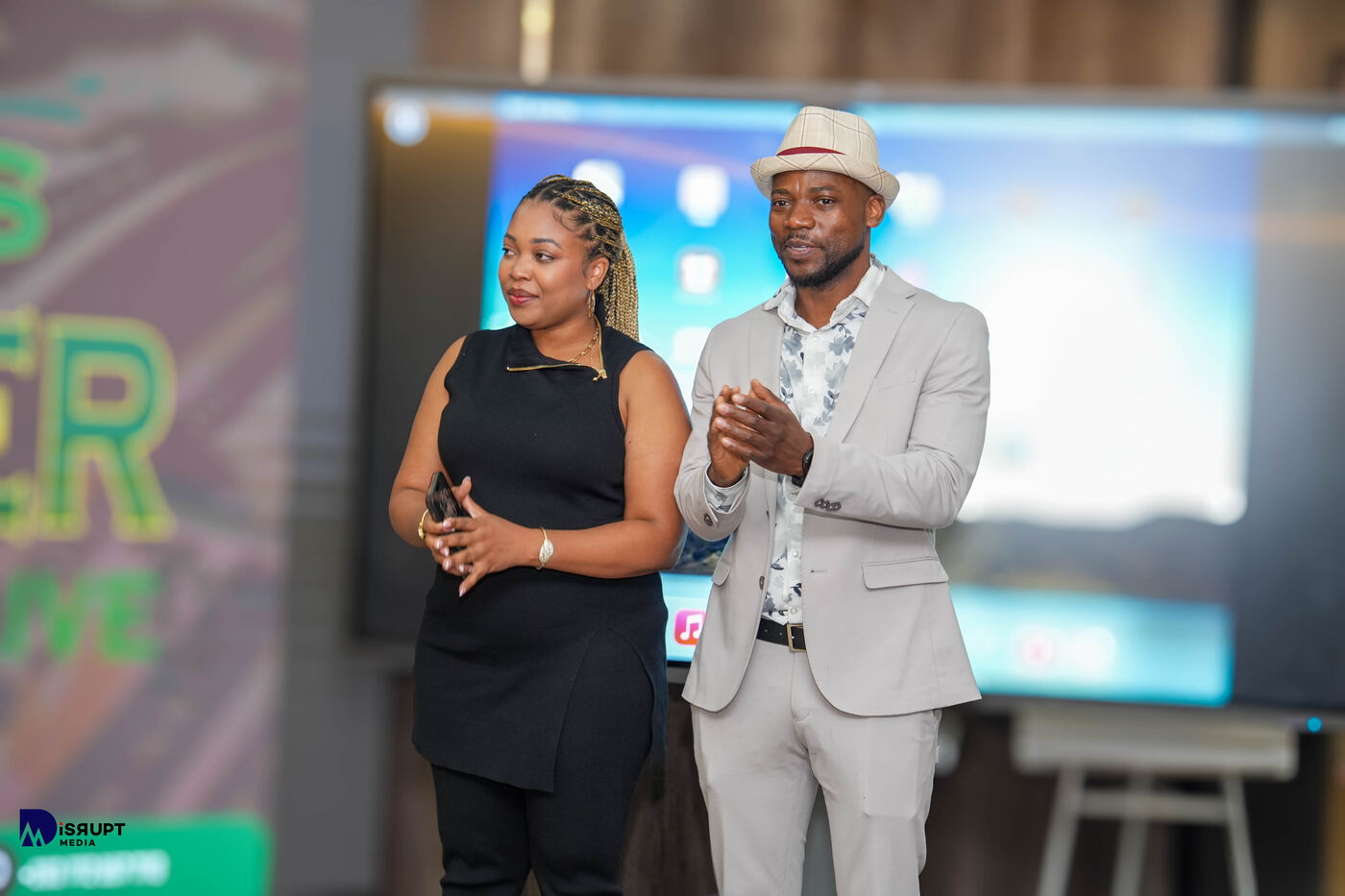 Cee Jay and Kerry Ann Besa presenting together at the AI Business Makeover event