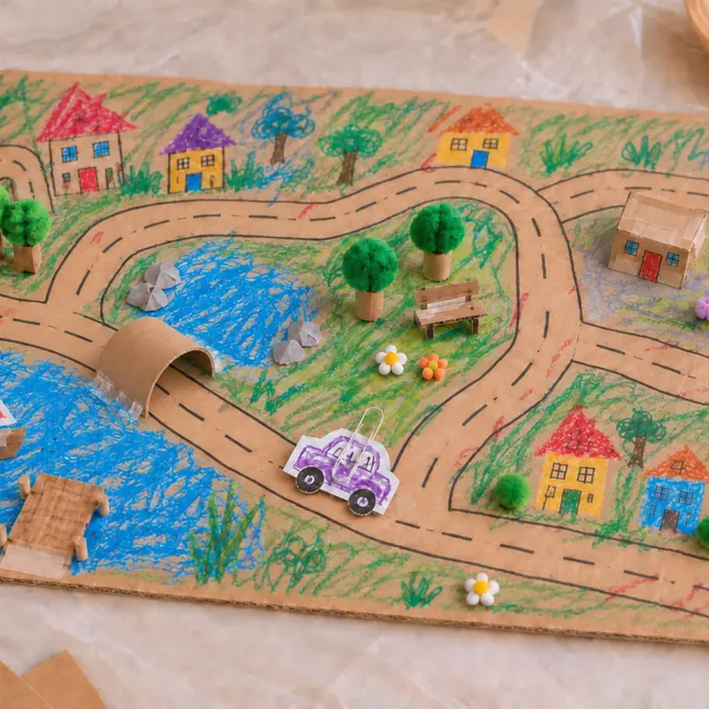 Child-created city map for Build Your Own City