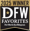 Fort Worth Star-Telegram DFW Favorites 2025 winner badge