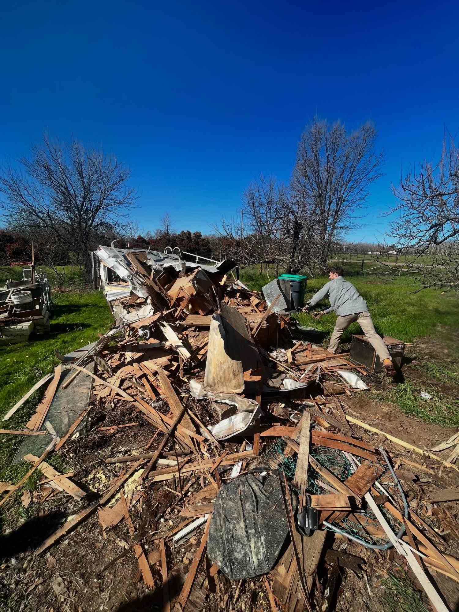 Barn demolition and teardown by Hiller Demolition