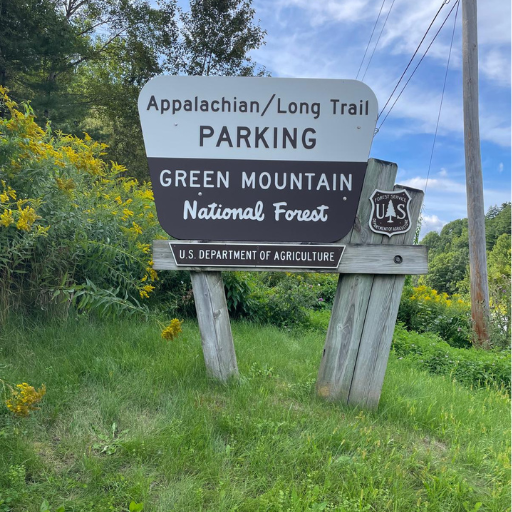 Trailhead sign marking the end of Tracie's 100-mile Appalachian Trail hike Trailhead sign marking the end of Tracie's 100-mile Appalachian Trail hike