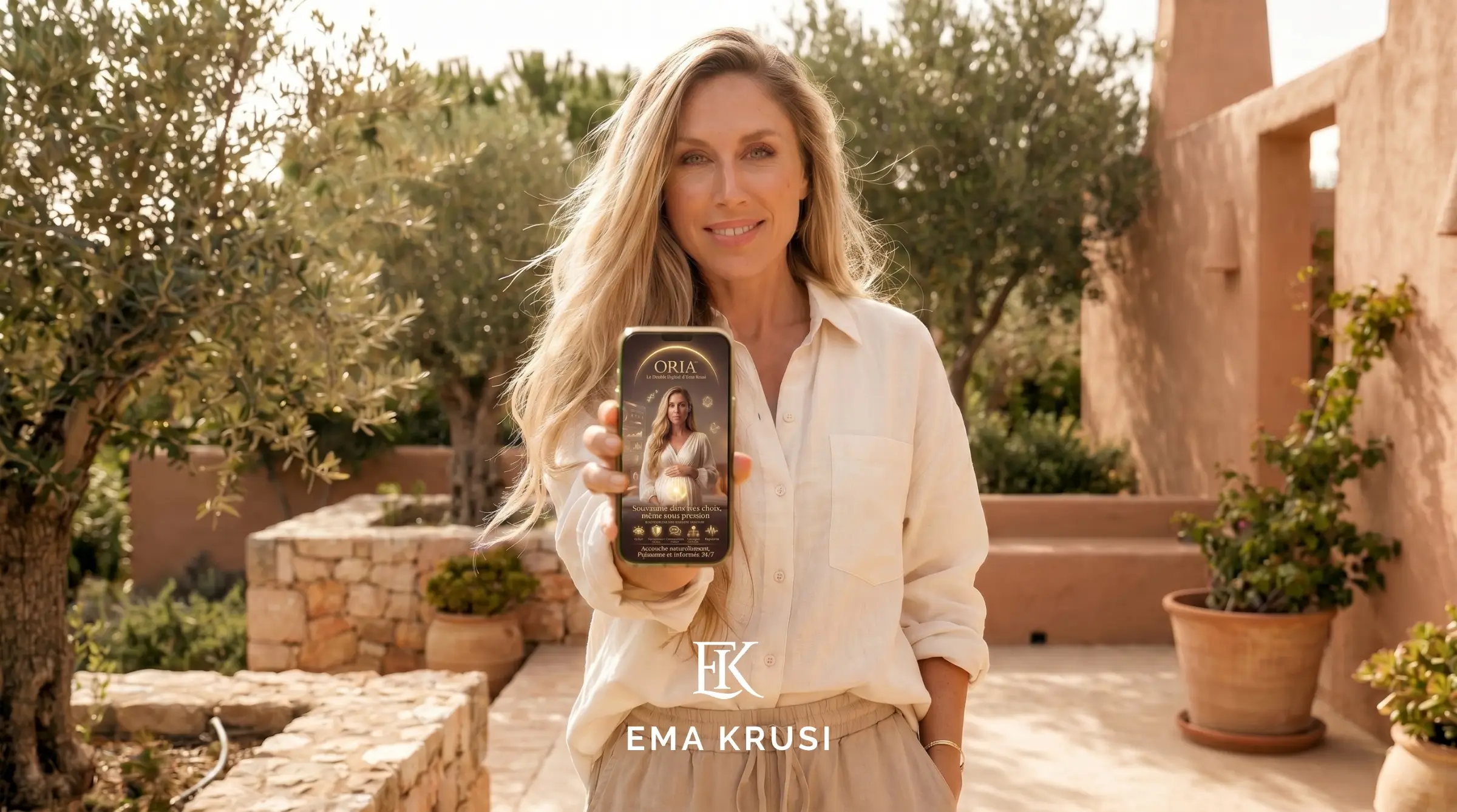 ORIA™, l’accompagnement digital d’Ema Krusi pour aider les femmes à accoucher naturellement avec confiance et discernement.