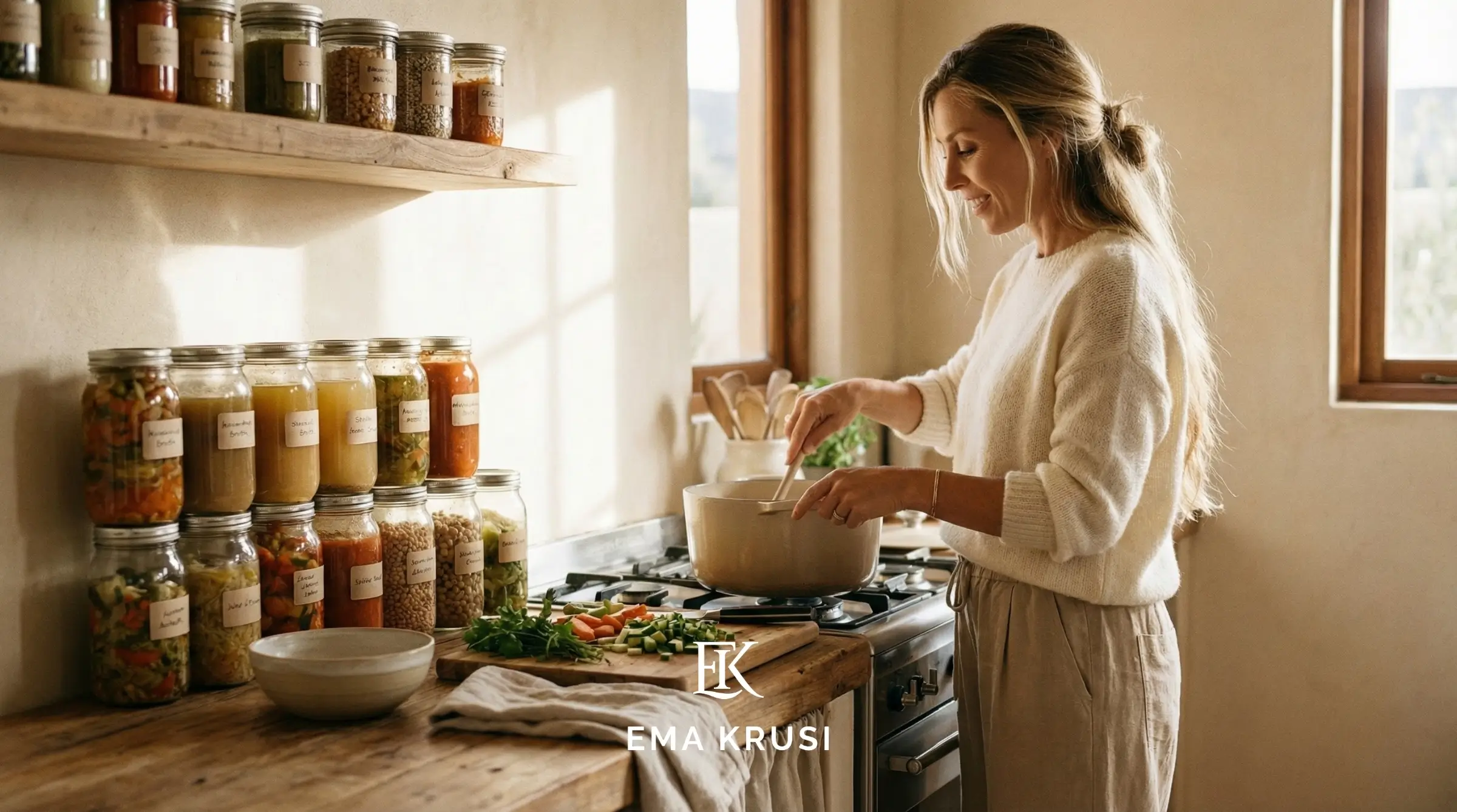 Préparation du post-partum naturel avec batch cooking, nutrition et organisation des repas après la naissance.