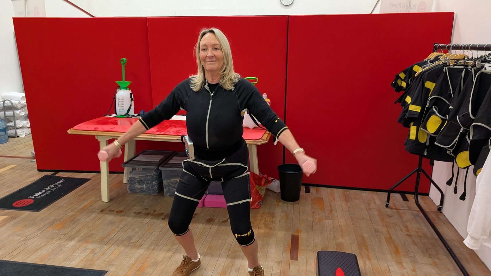 A Pulse & Power member training in her EMS suit