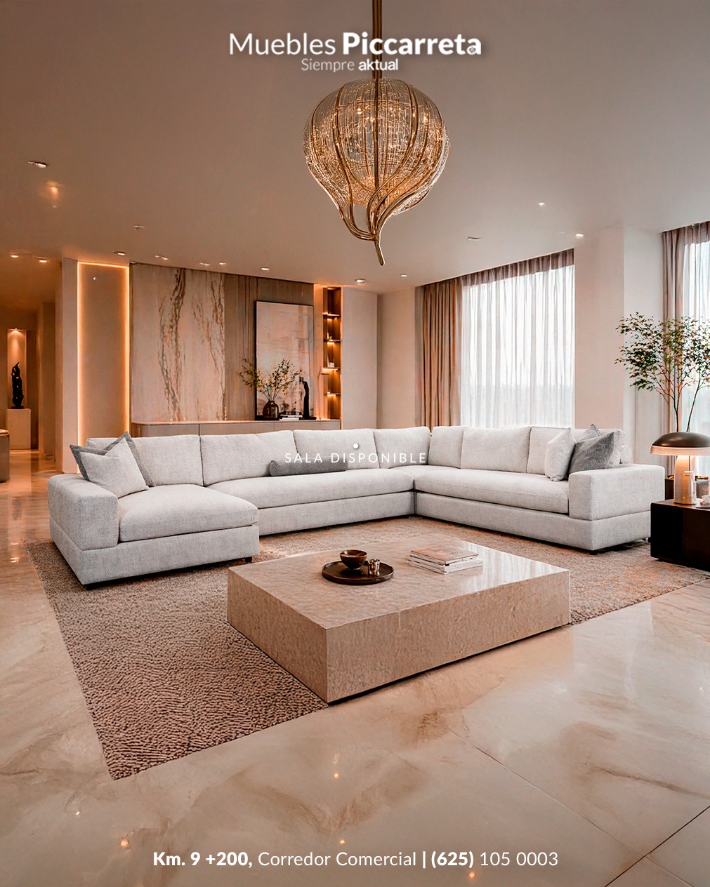 Sala resuelta con Muebles Piccarreta