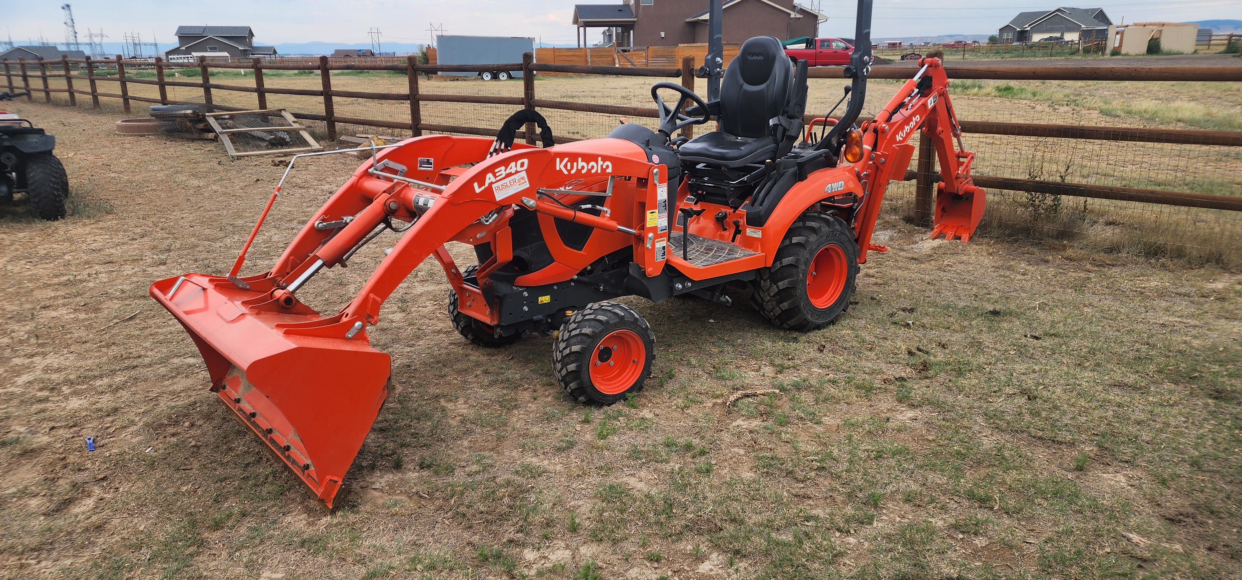 Kubota BX23S compact tractor rental in Fountain, CO