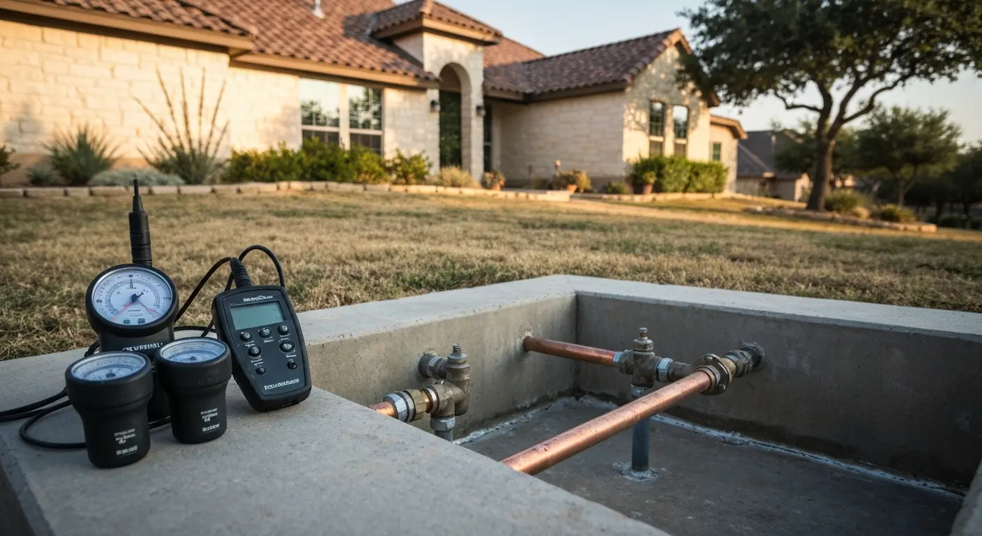 Water line leak detection