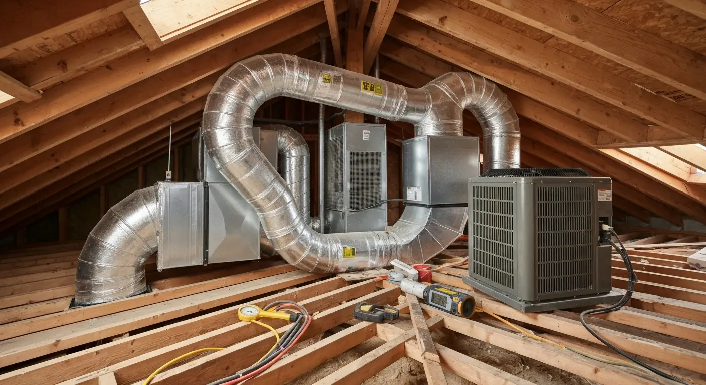 AC installation with new ductwork