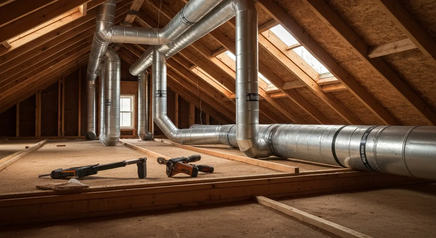 New ductwork installation