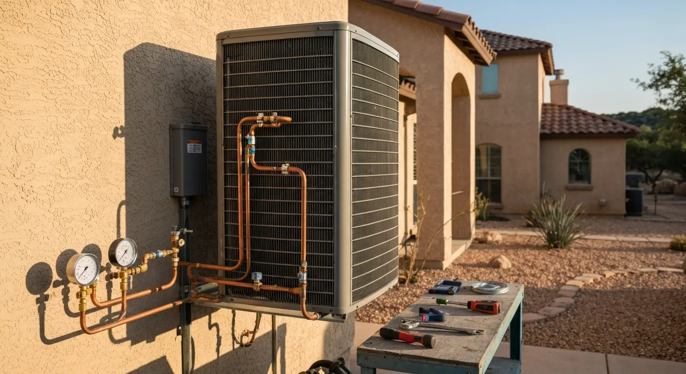 Central air conditioning unit installation