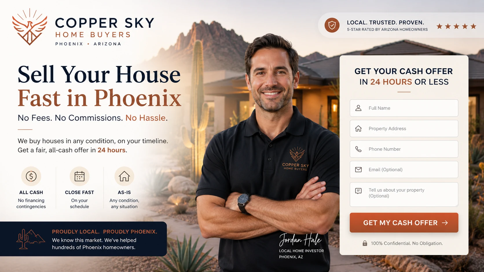 Phoenix founder-led real estate investor lead generation website