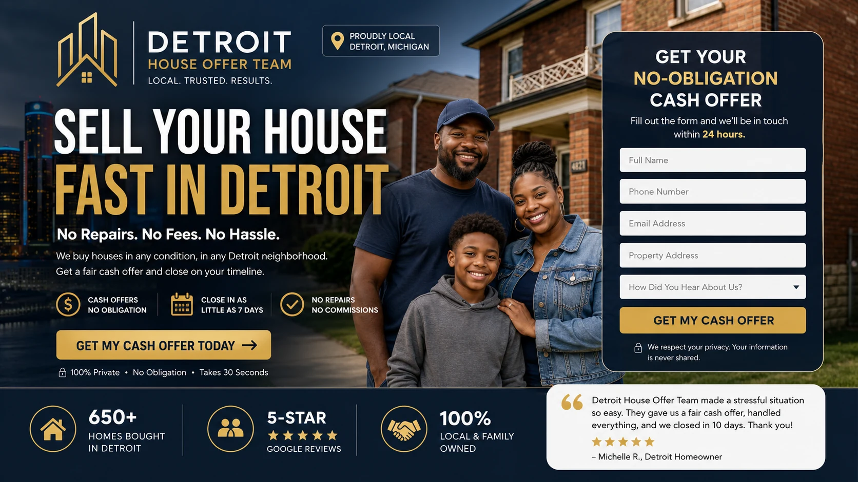 Detroit real estate investor lead generation website