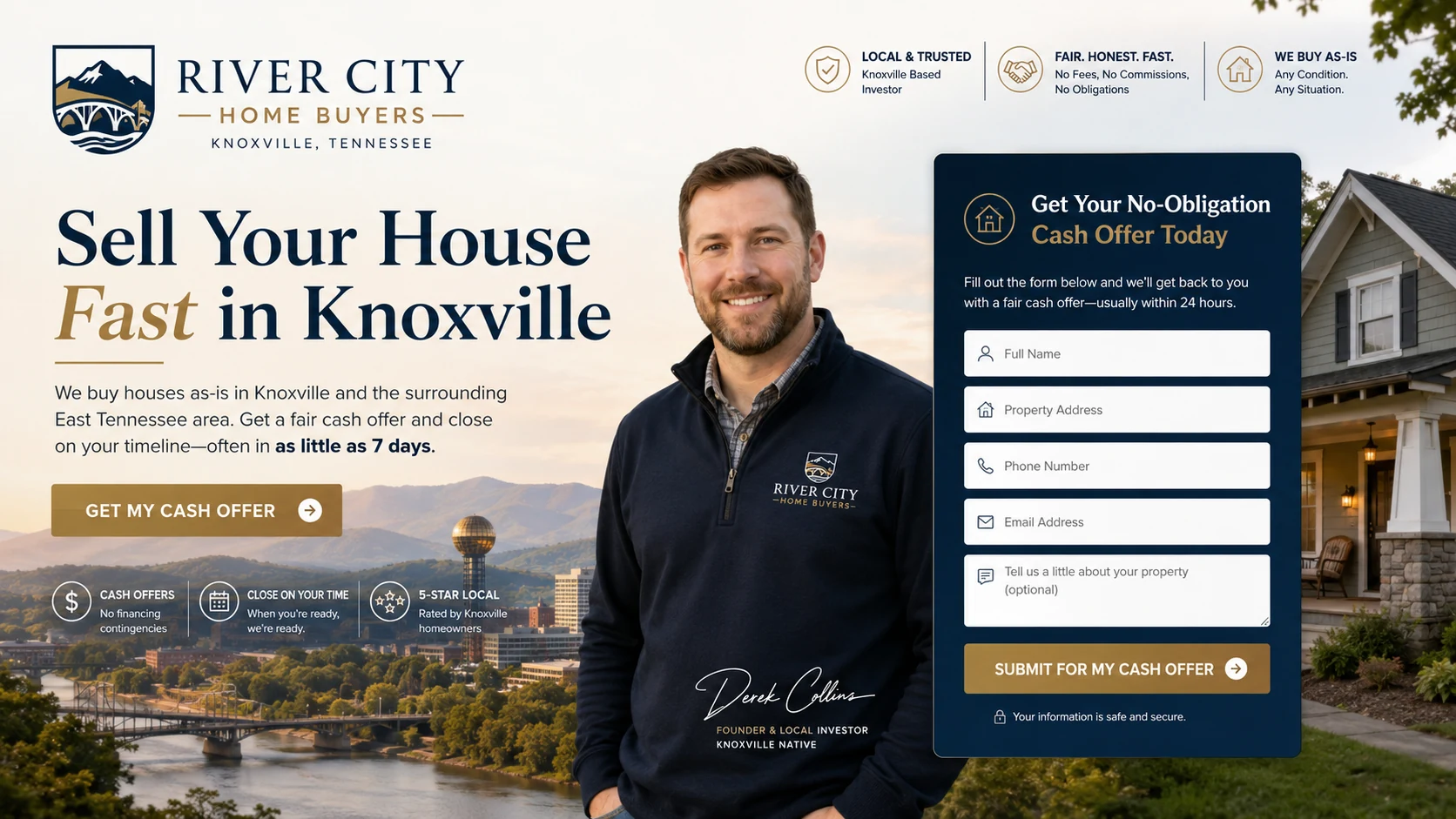 Knoxville real estate investor lead generation website