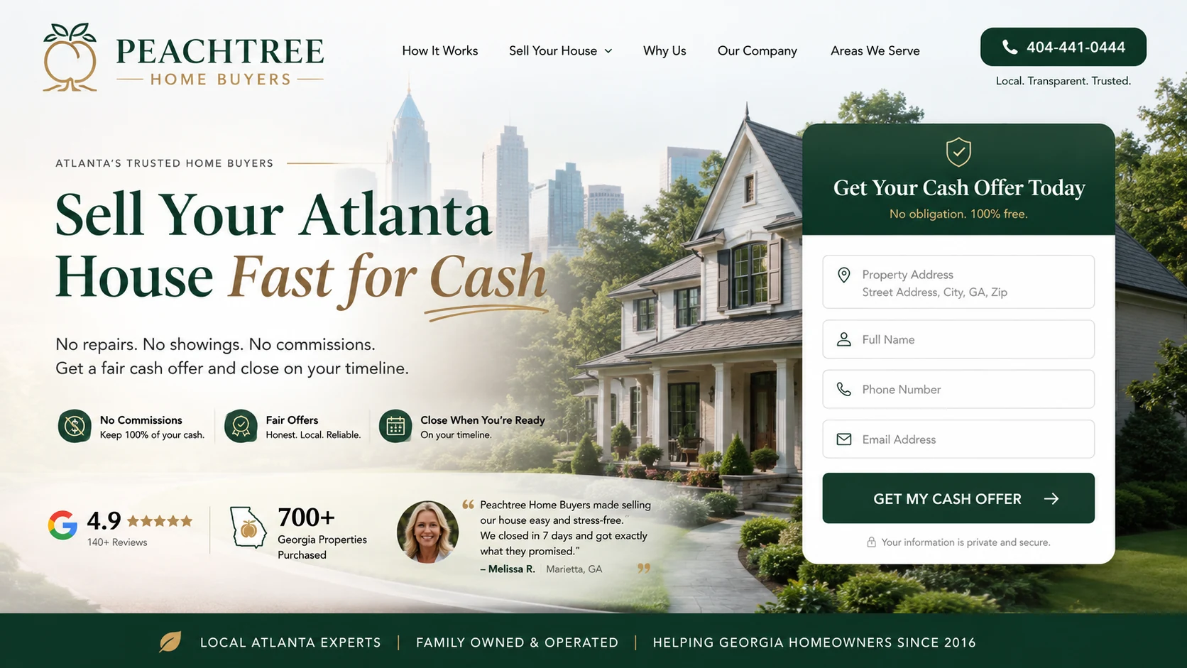 Atlanta real estate investor lead generation website