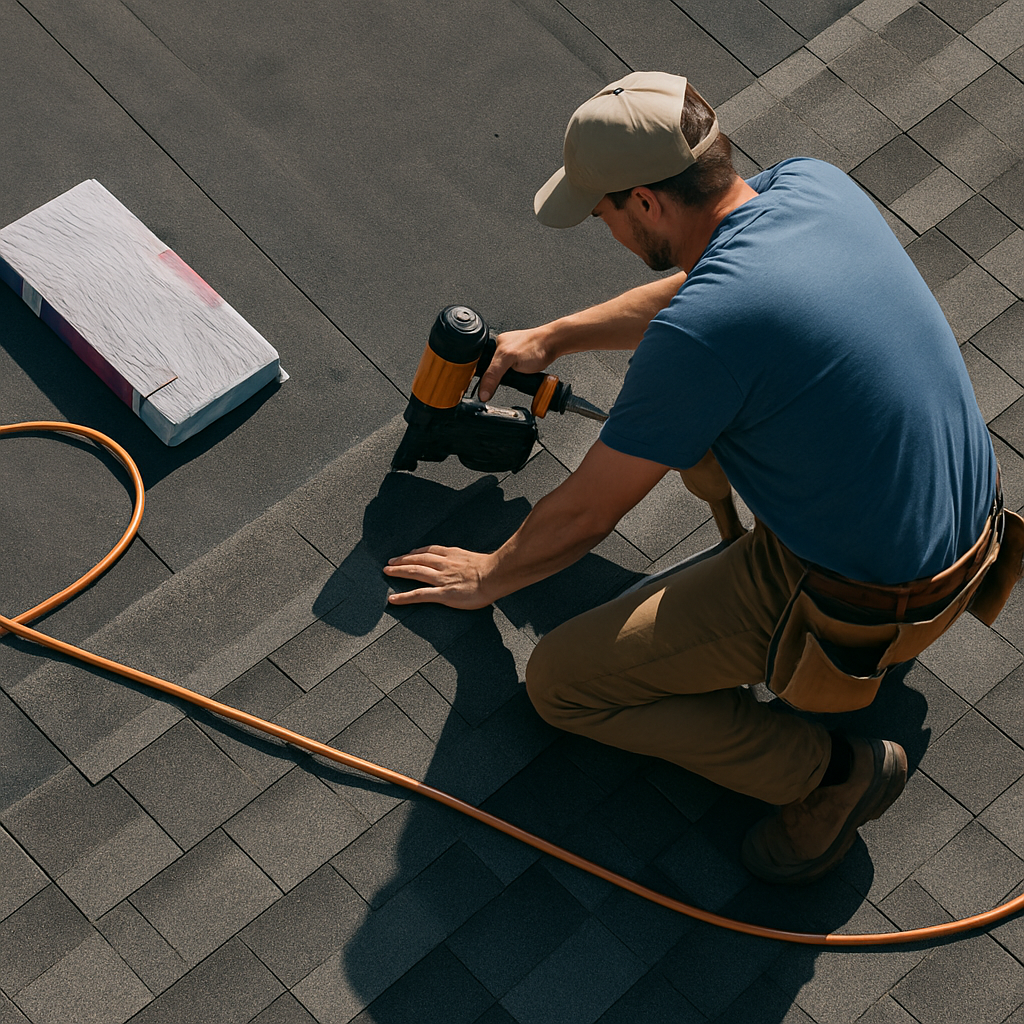Parker Colorado residential roof replacement crew at work