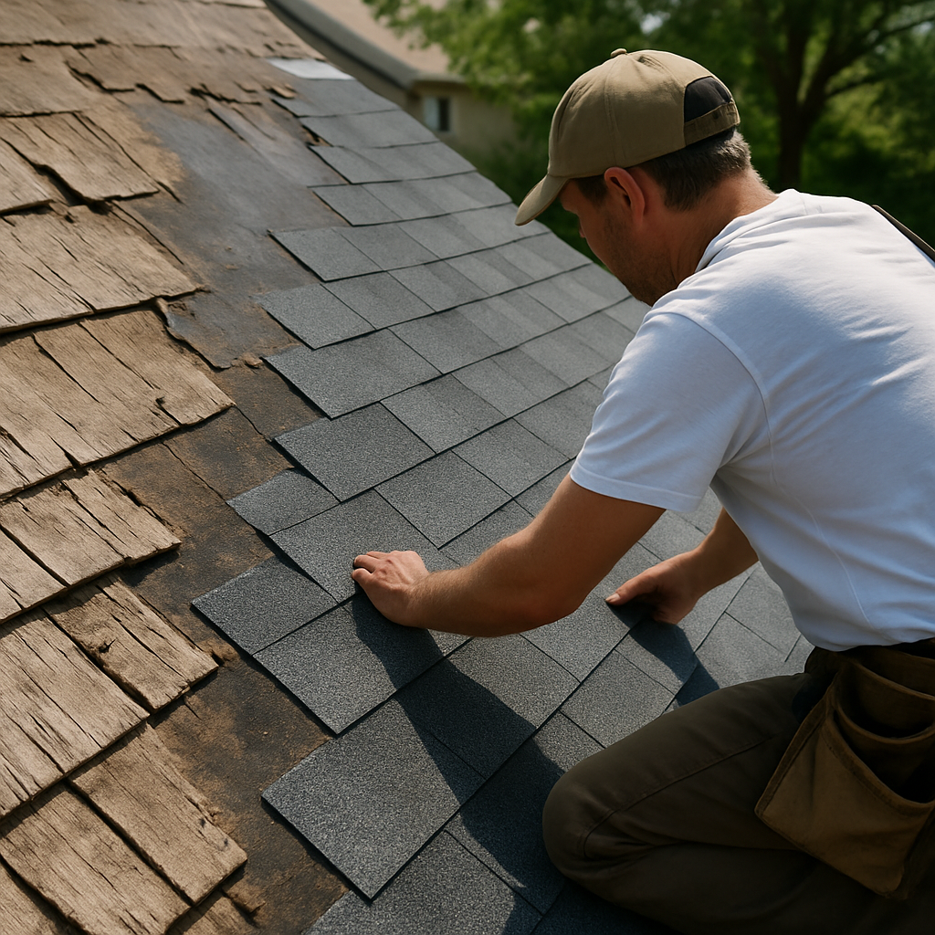 hail damaged asphalt shingle roof Parker Colorado home