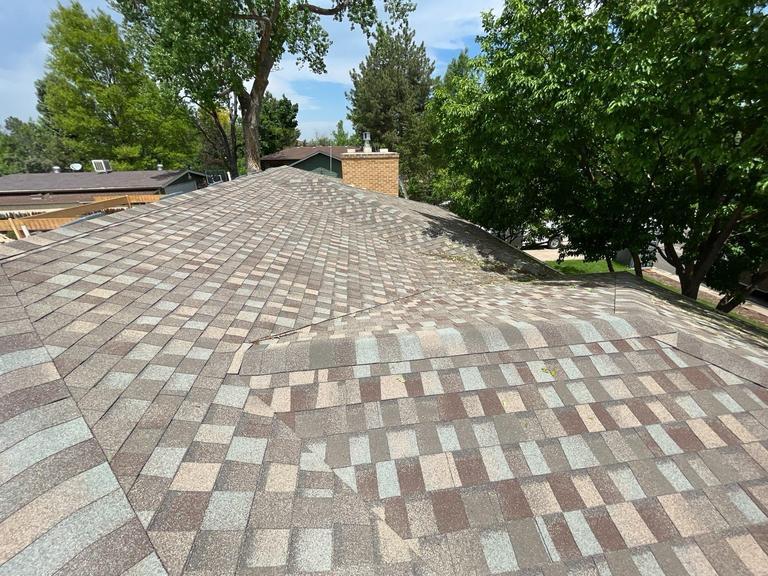 Old roof before replacement in Parker, CO