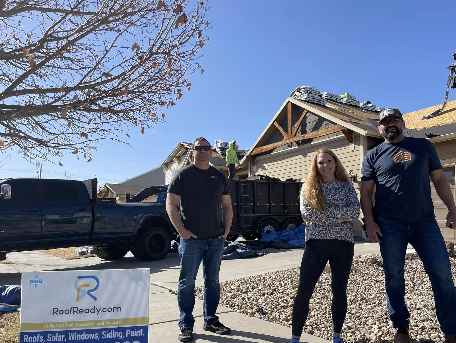 Roof Ready crew replacing a roof on a home in Parker, CO