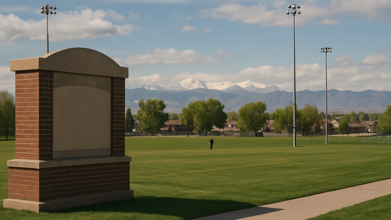 Pioneer Park field in Commerce City, CO
