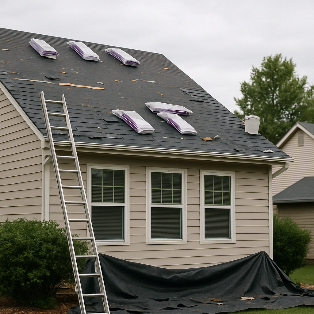 Centennial Colorado residential roofing crew replacing shingles