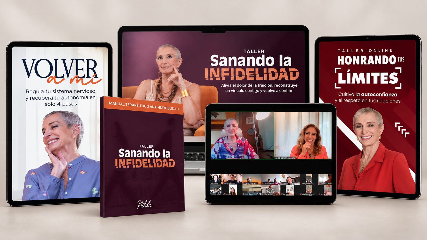 Los regalos: Sanando la Infidelidad, Volver a mí, Honrando tus límites y una sesión individual con Nilda