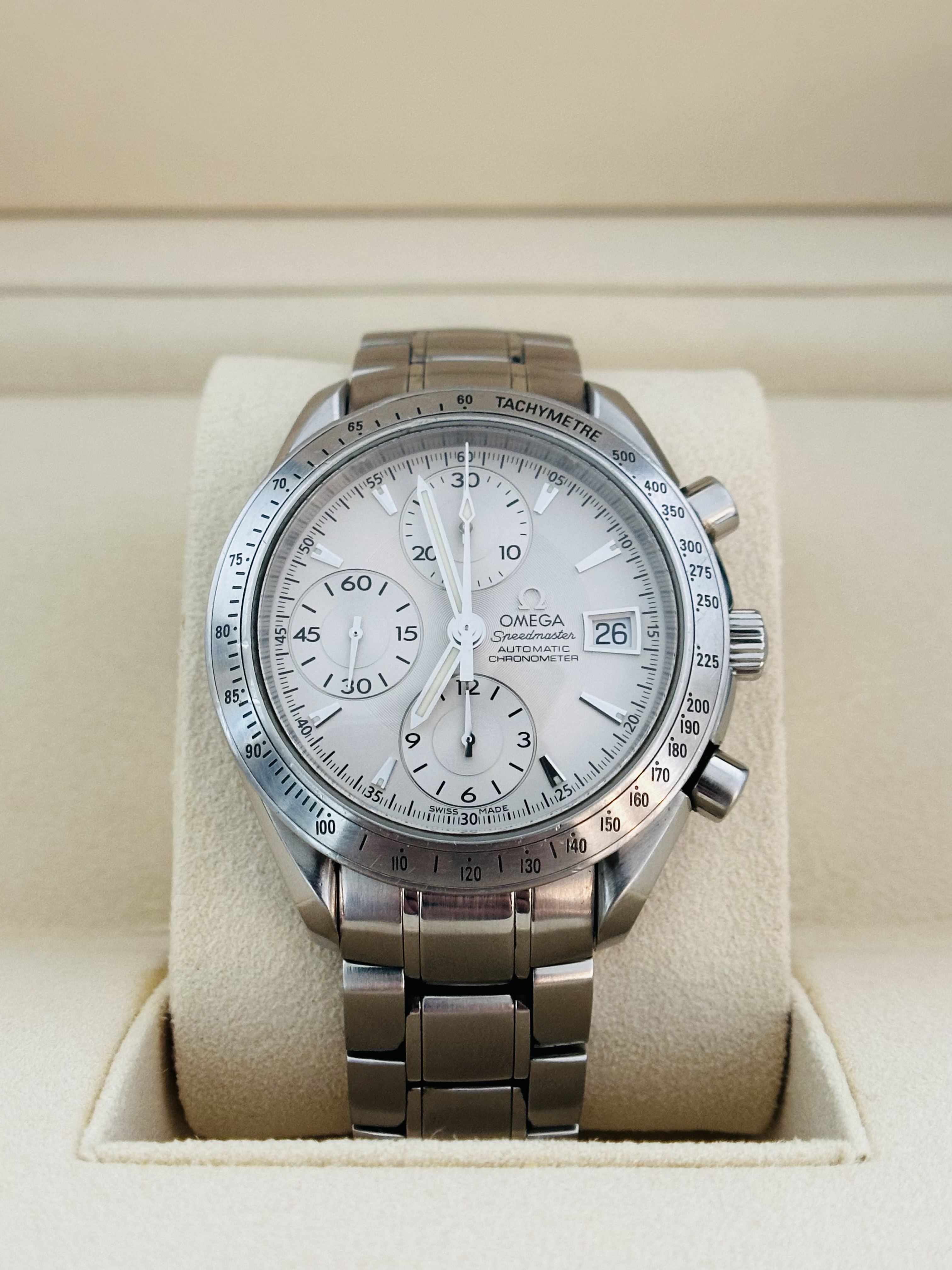 Omega Speedmaster Chronometer 40mm Ref. 3211.30 Watch and Omega Box
