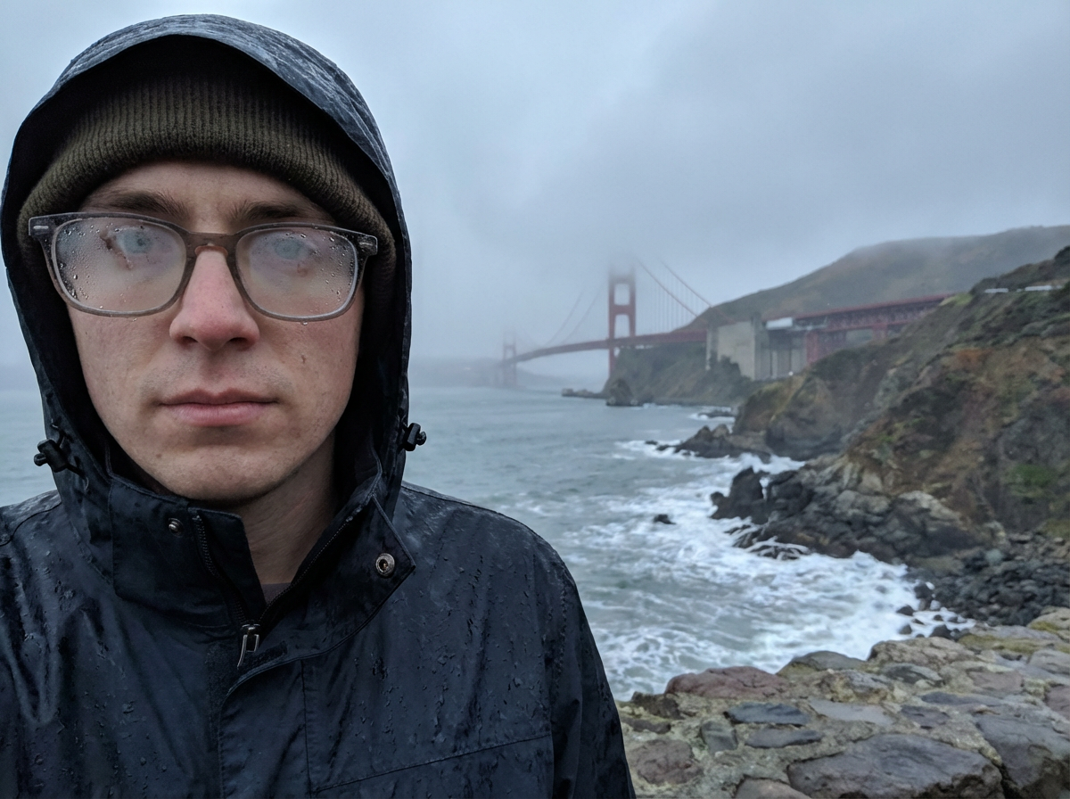 San Francisco coastal fog and salt air affecting eyeglasses requiring special maintenance near Golden Gate Bridge San Francisco coastal fog and salt air affecting eyeglasses requiring special maintenance near Golden Gate Bridge