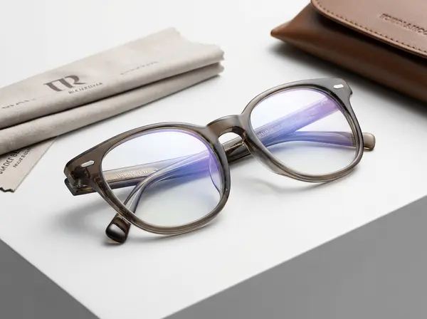 Well-maintained premium eyeglass lenses showing clarity and quality after proper care demonstrating long-term investment value Well-maintained premium eyeglass lenses showing clarity and quality after proper care demonstrating long-term investment value