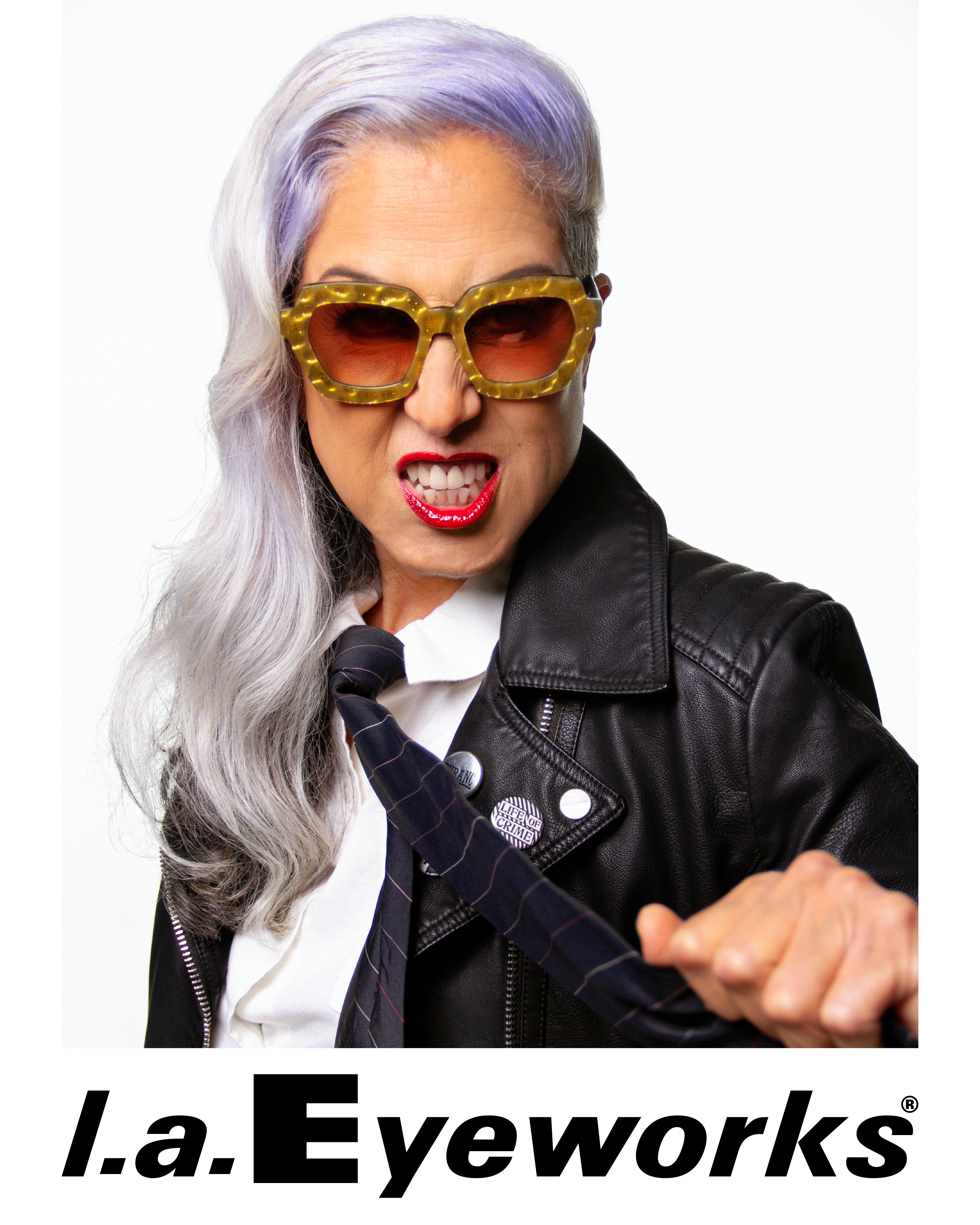 l.a.Eyeworks Alice Bag Gold Dimples frames - available at Eyes in Disguise Cow Hollow San Francisco