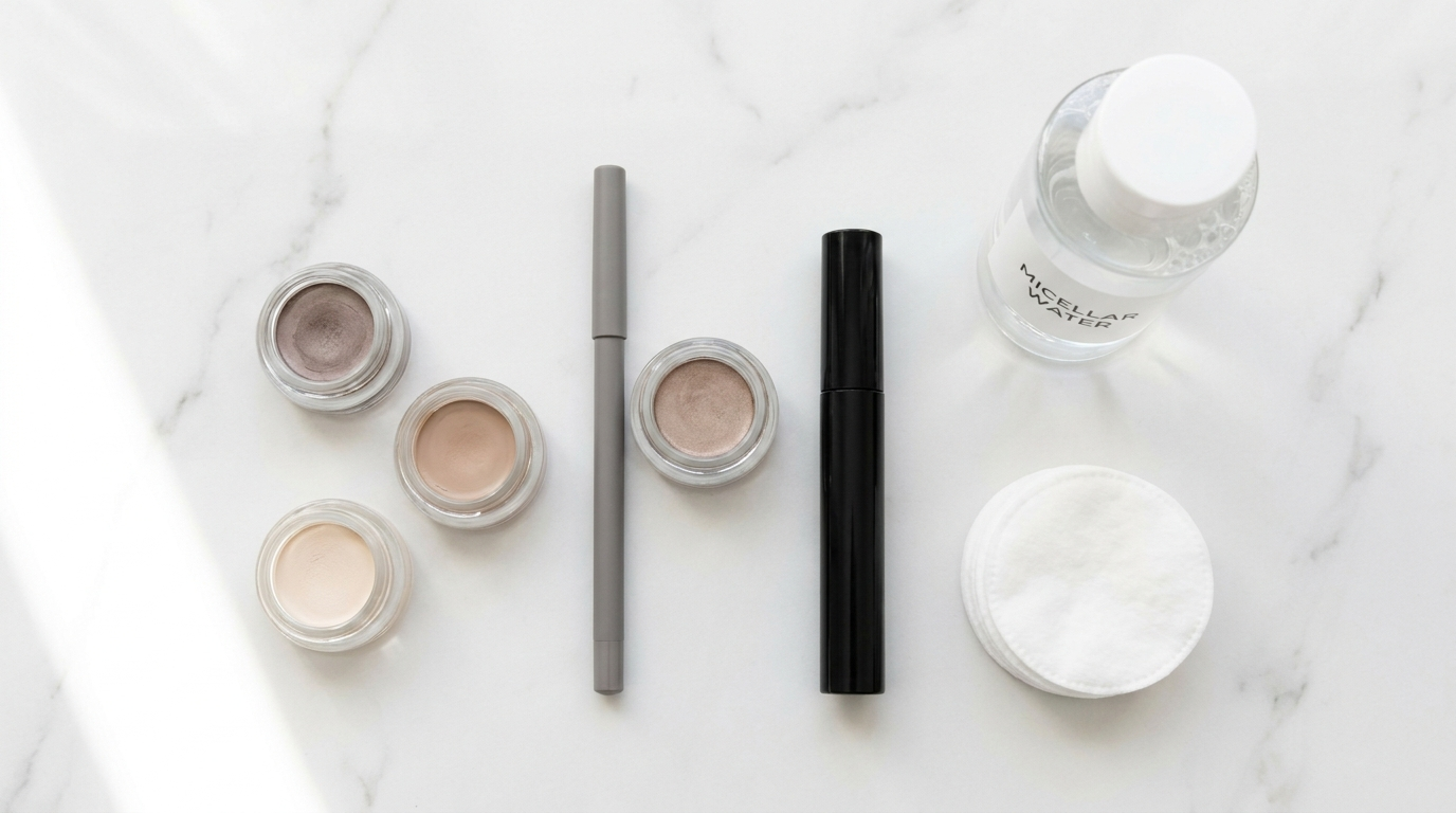 Fragrance-free hypoallergenic makeup products safe for sensitive eyes