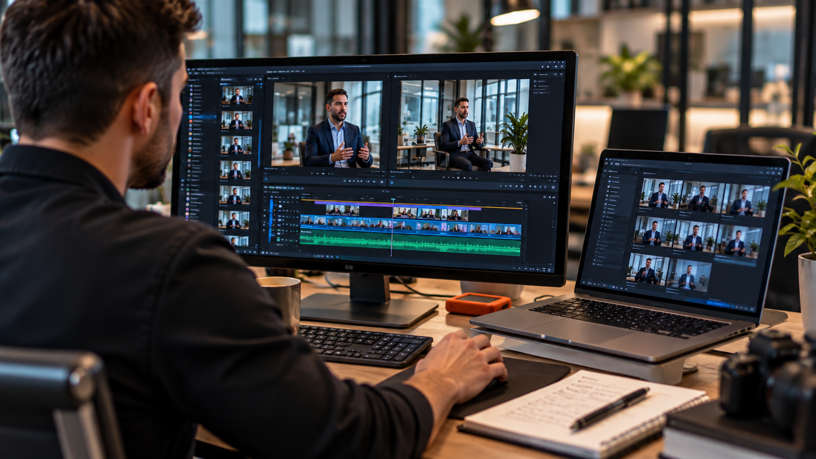 Producing professional video based employee training content