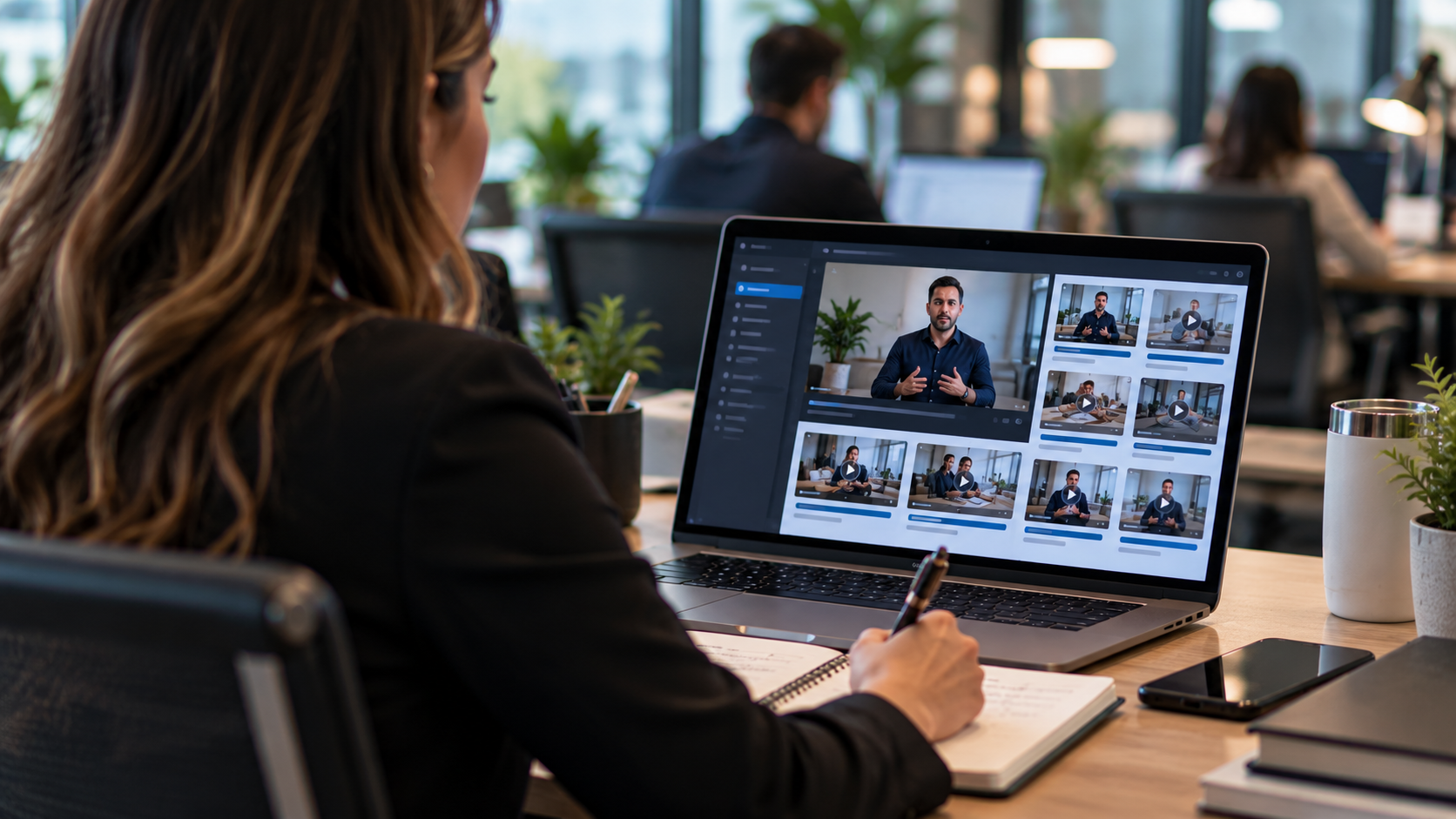 Organized video training library delivered for employees to access