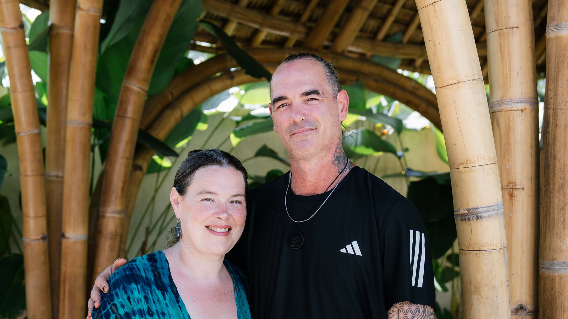 Naturopath Kelly Wotherspoon and Kane Rawle at Peace of Eden