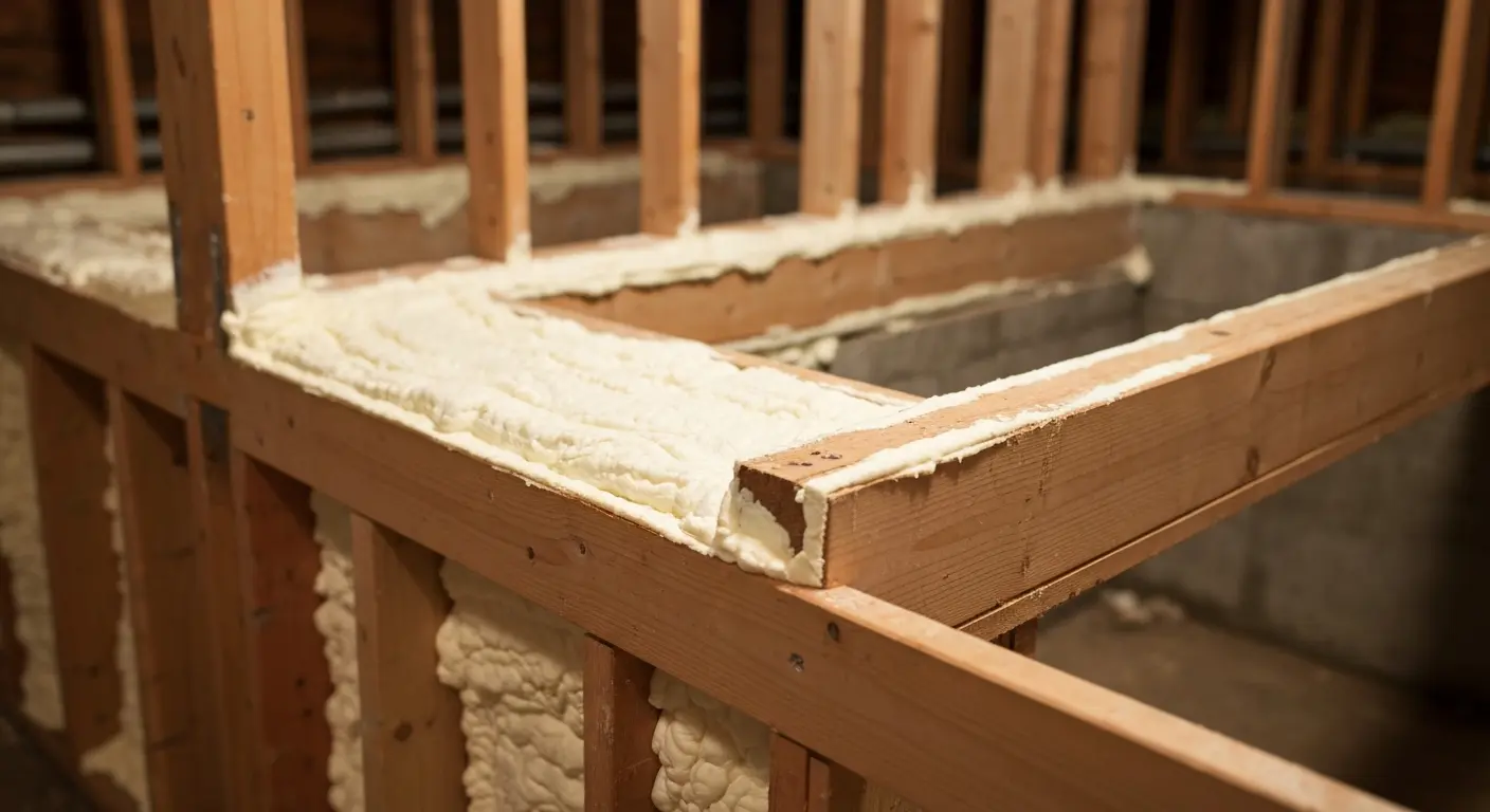Spray foam insulation application