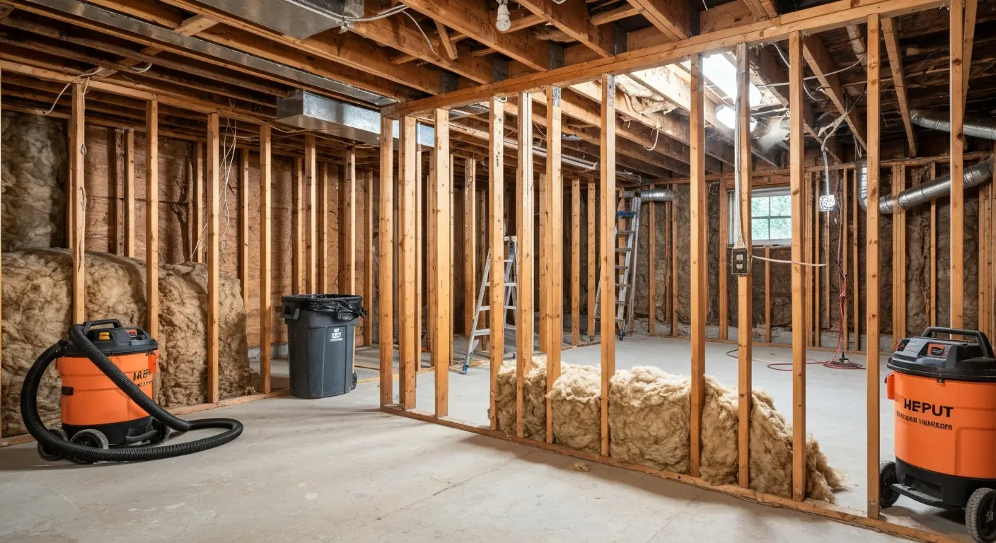 Insulation removal from attic space