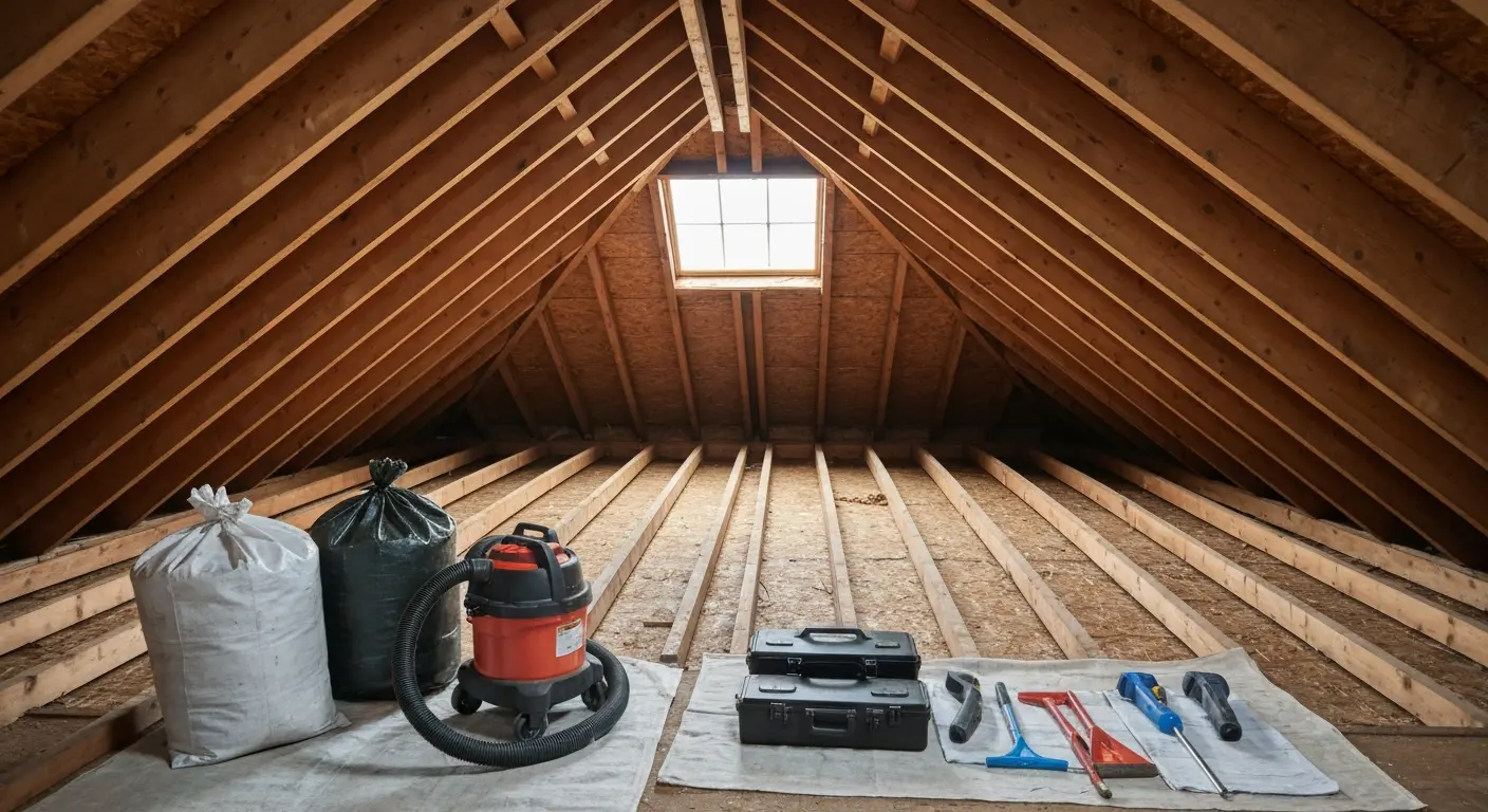 Old insulation removal and disposal