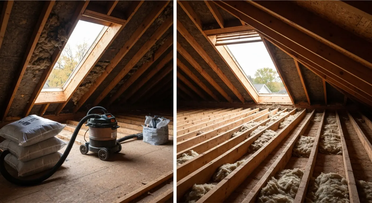Old insulation removal and disposal