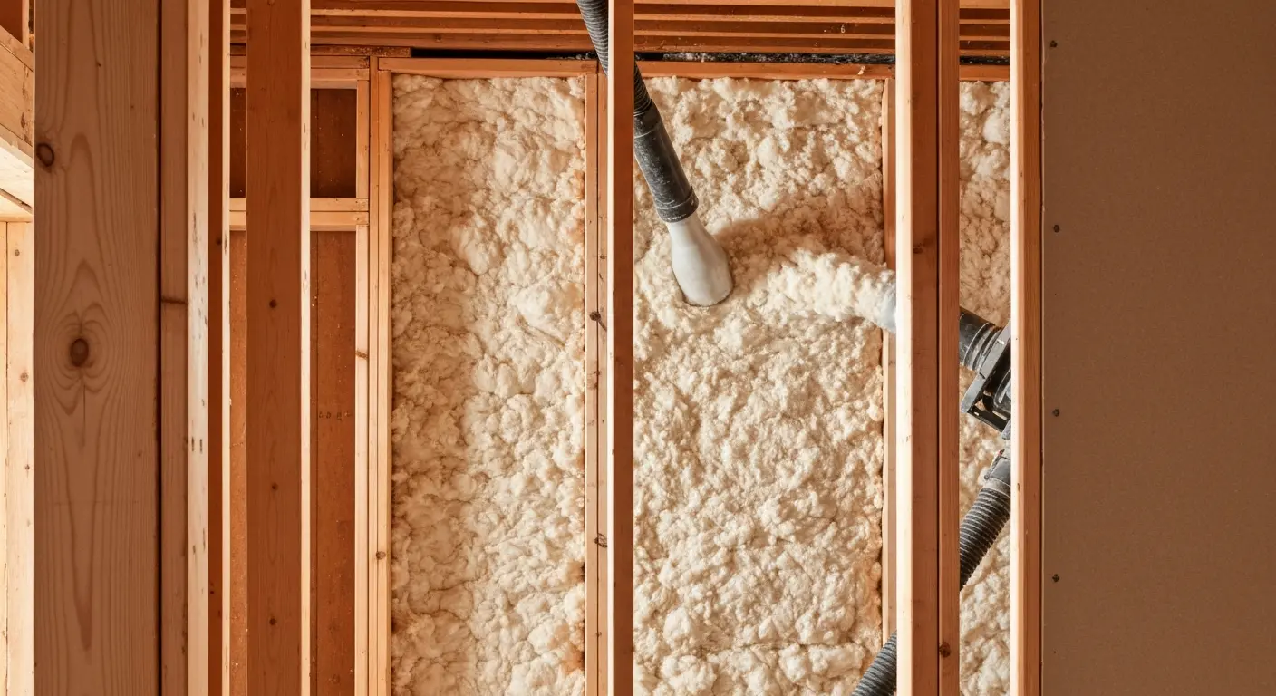 Cellulose insulation installation
