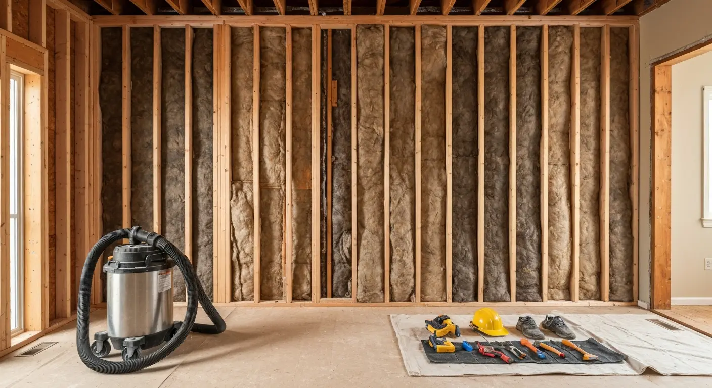 Insulation removal and disposal from home
