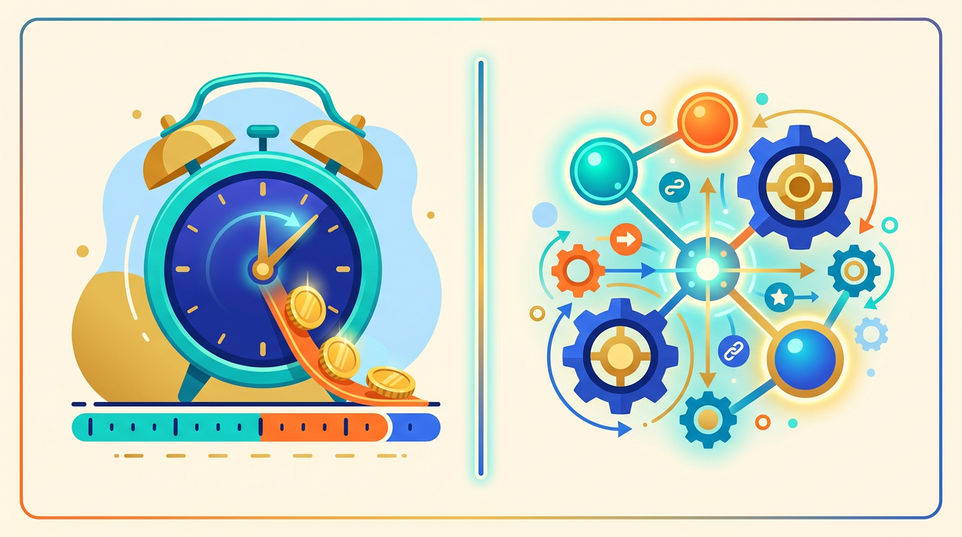 Hourly work compared with workflow-based work as two cost models