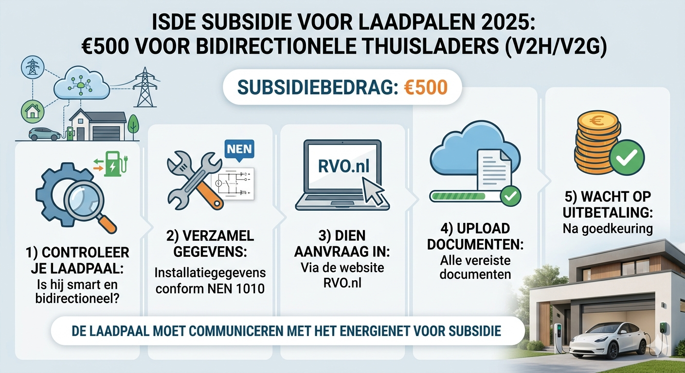 ISDE subsidie laadpaal 2025: €500 aanvragen in 5 stappen ISDE subsidie laadpaal 2025: €500 aanvragen in 5 stappen