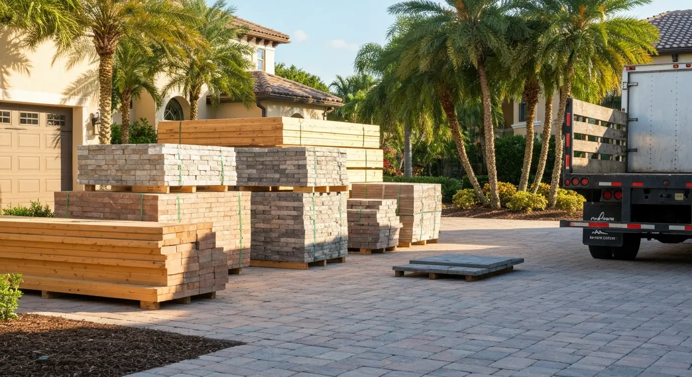 Construction materials delivery Naples