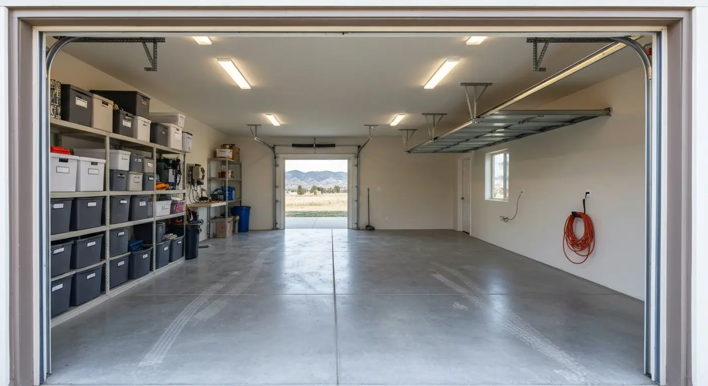 Garage cleanout before and after