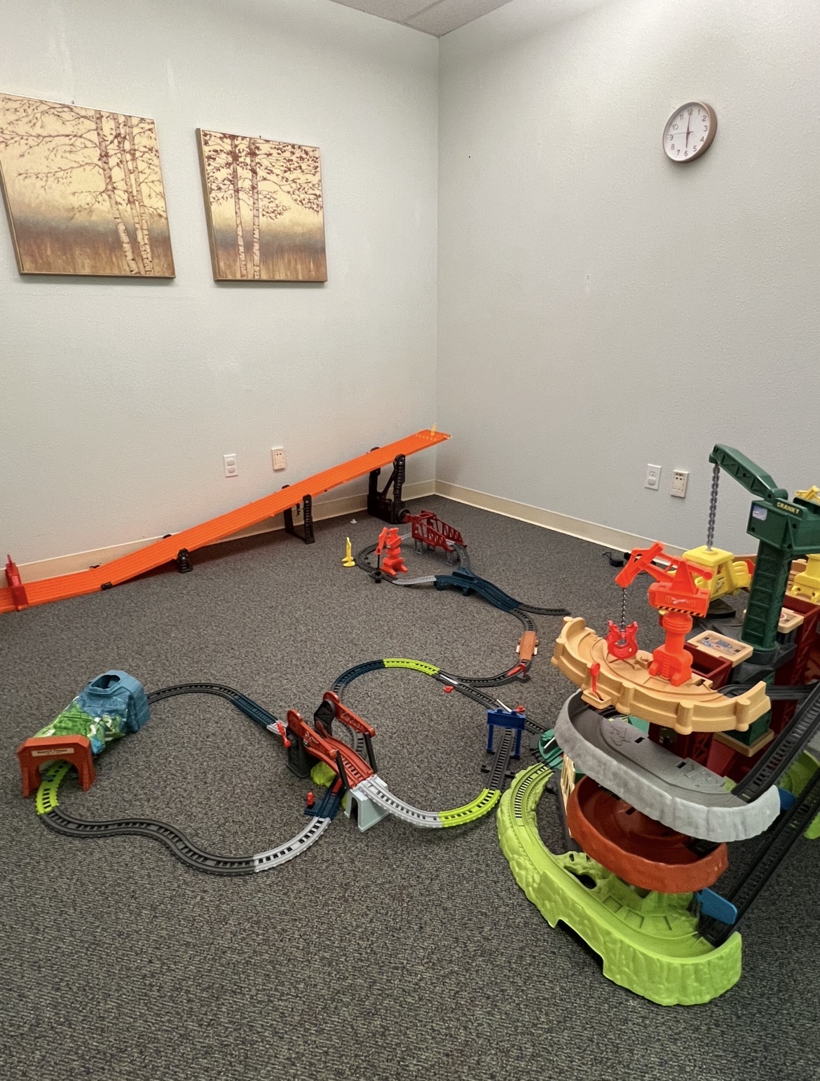 Train track play room at SCLC