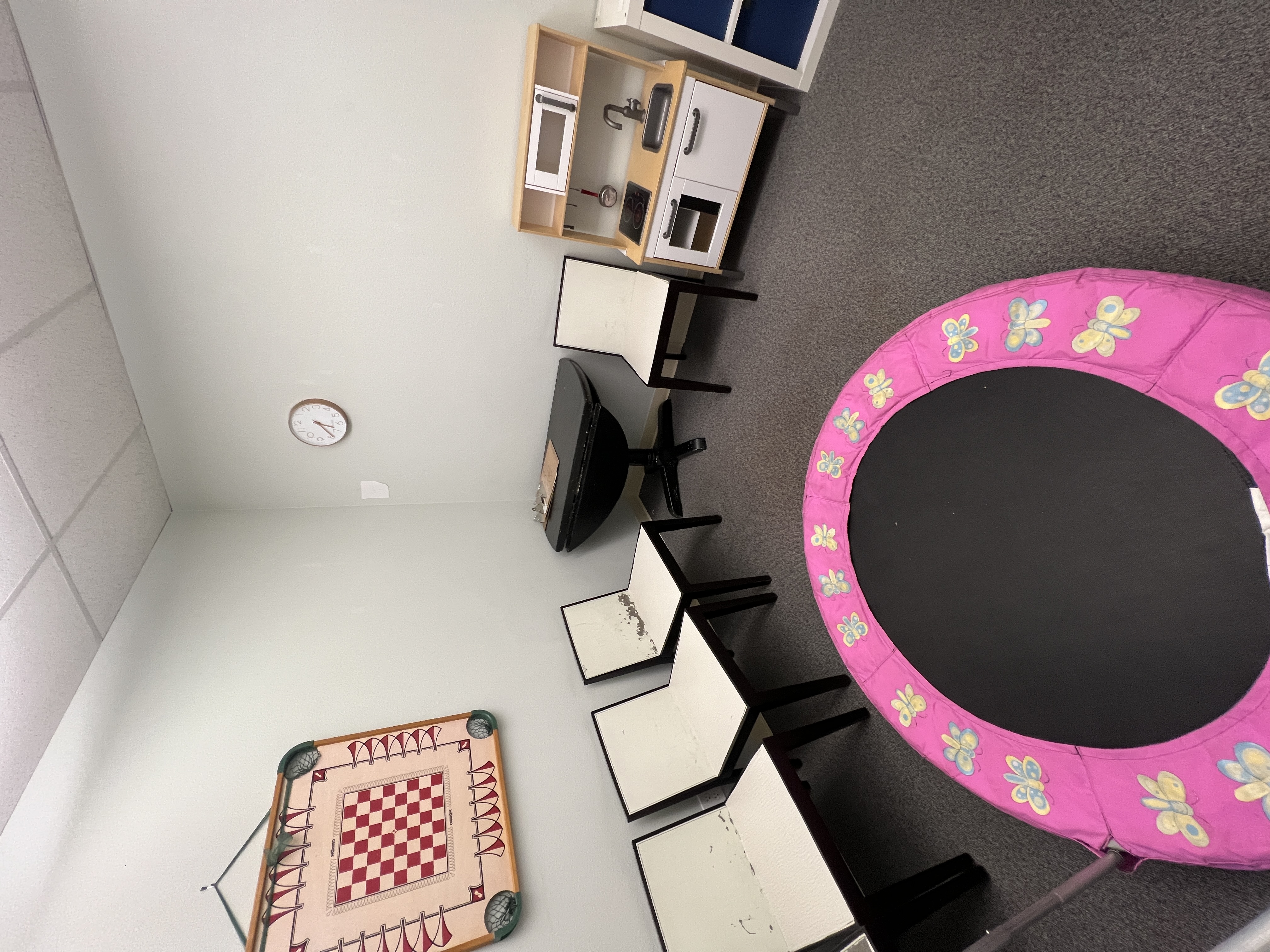 Open play space with trampoline at SCLC