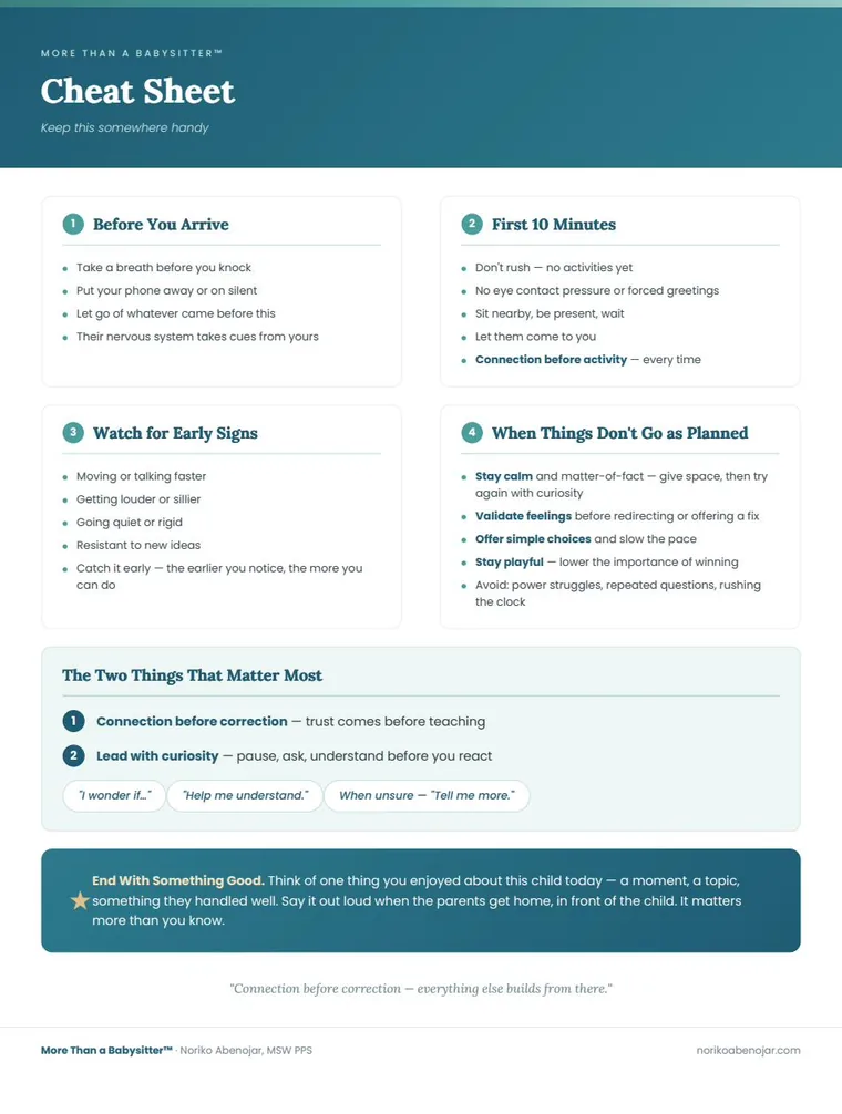 The Babysitter's Cheat Sheet