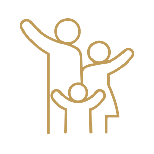 "Family icon representing safe and comfortable SUV travel for families with LH3"