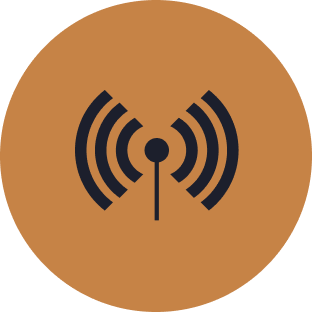 Wi-Fi and audio system icon showing infotainment and connectivity in LH3 SUVs"